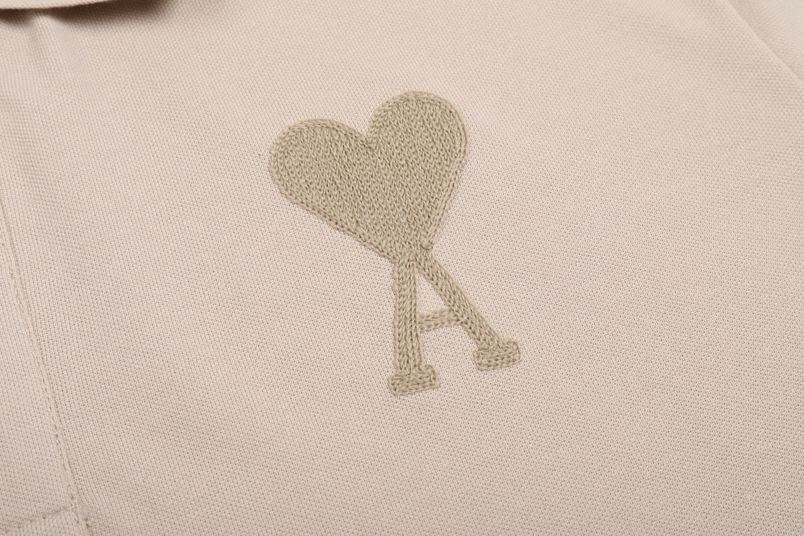 Polo blanc à petit logo ami de cœur blanc