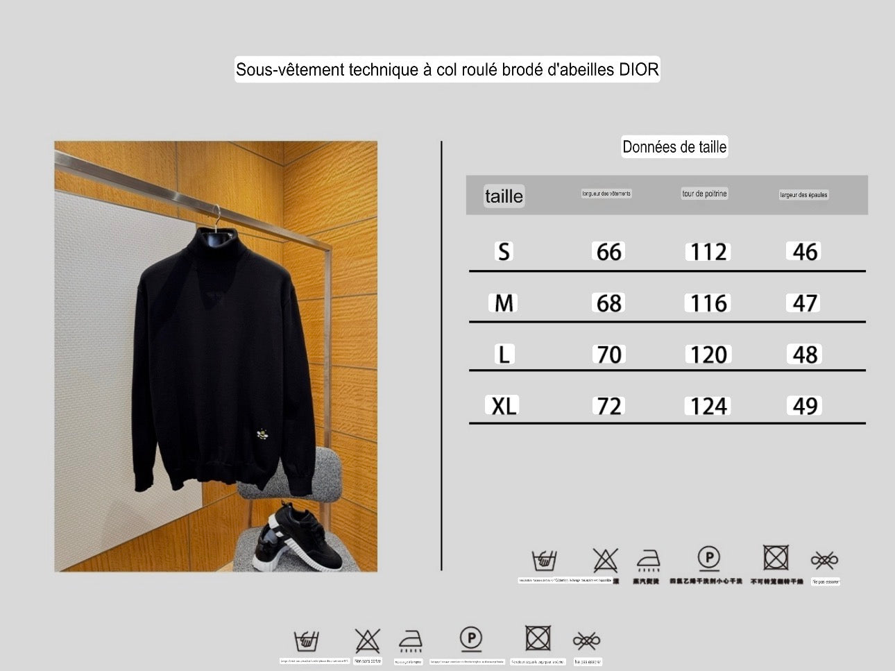 Col roulĂ© technique abeilles đ CD X KAWS 10/10