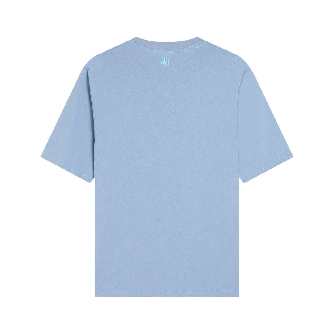 T-shirt blanc à petit logo ami de cœur beige