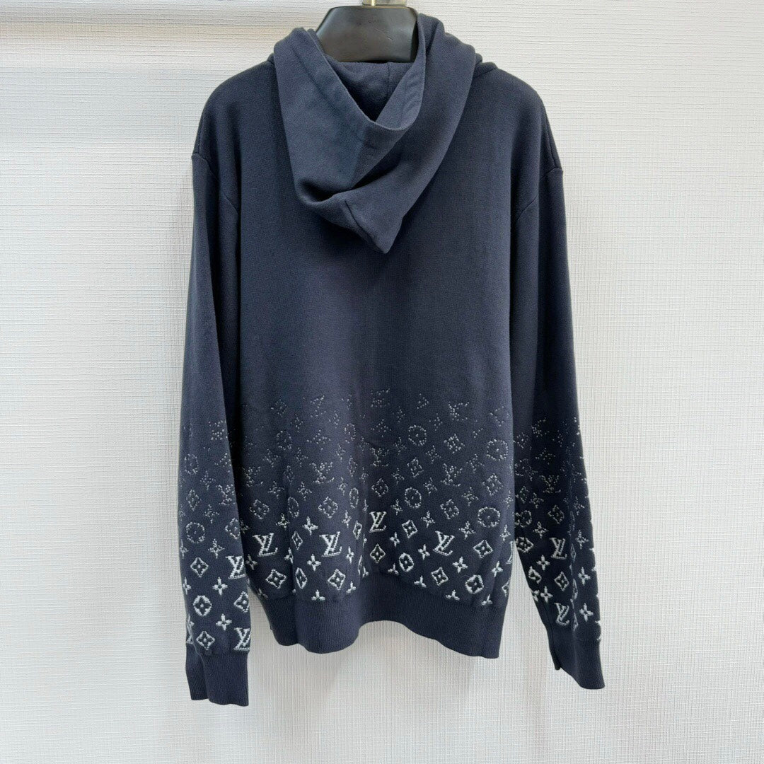 Sweatshirt à capuche en coton Monogram Gradient lv