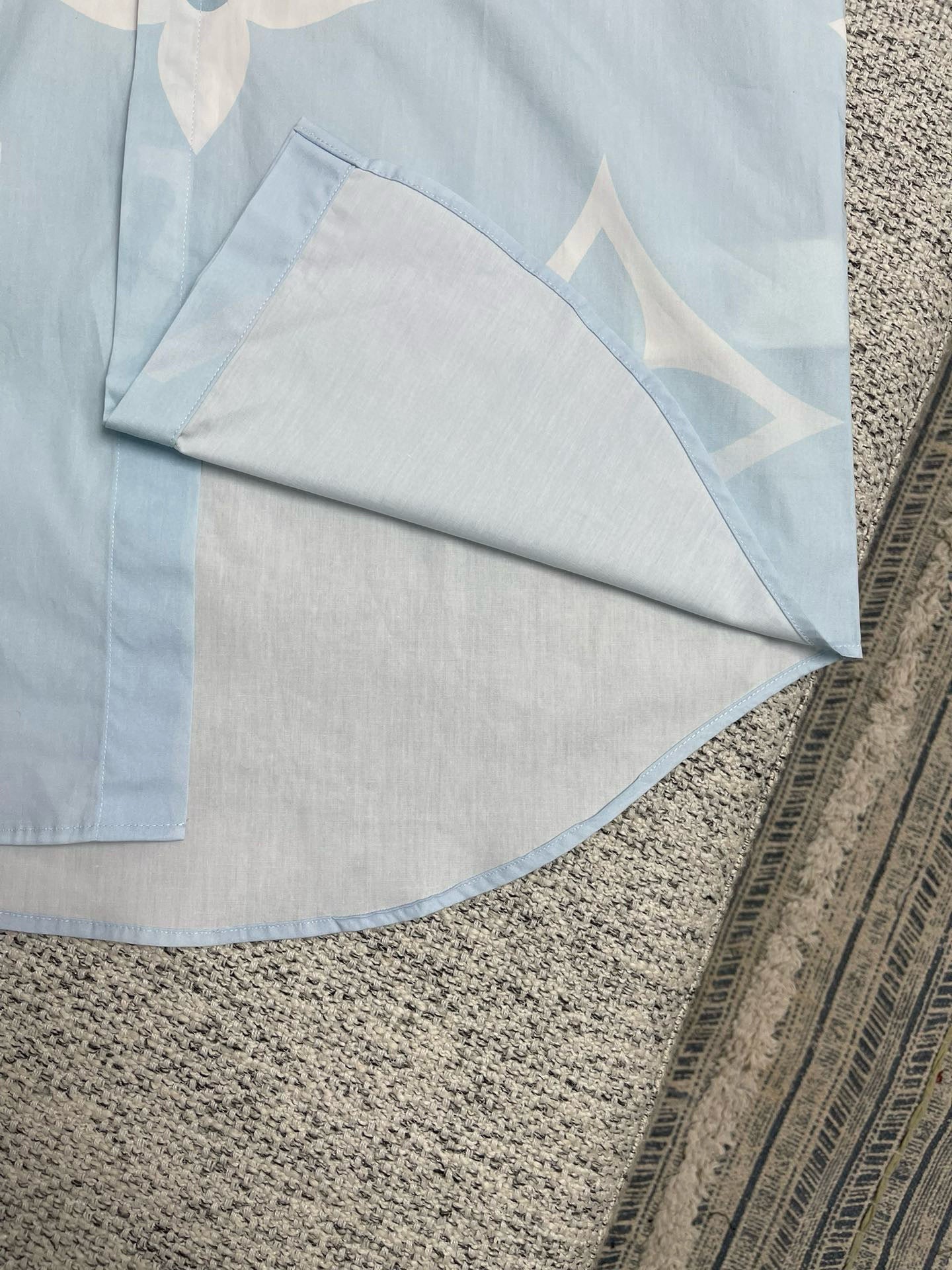 Chemise lv manches longues imprimée Monogram en popeline