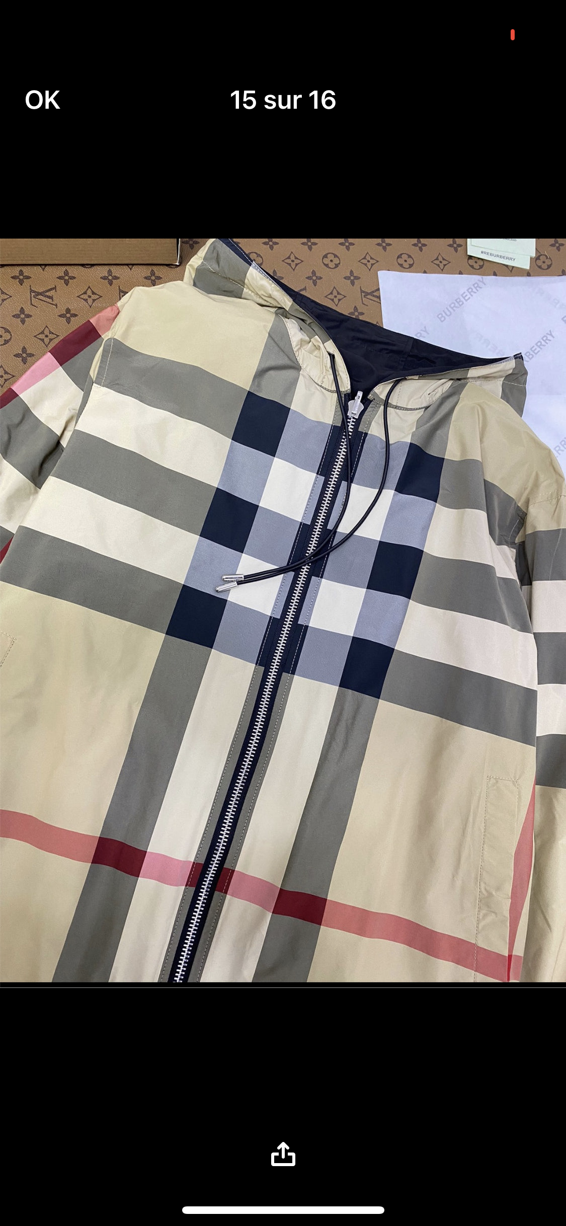 Reversible BRB jacket invoice