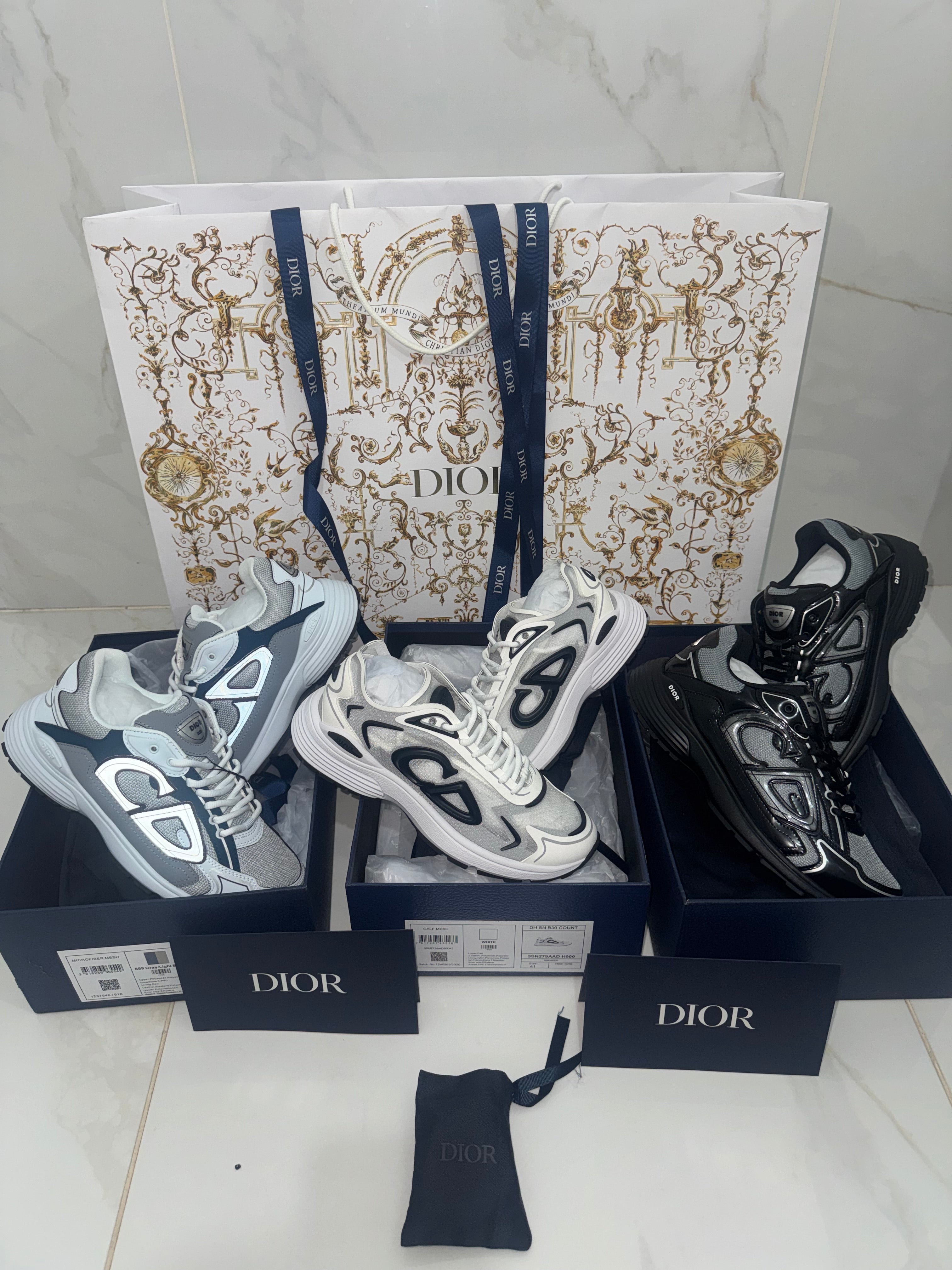 SNEAKERS B30 V4S 2025 💡 VERSION BIEN LISSE Sneaker B30 Countdown Maille technique blanc bleu tissu technique FACTURE PACKAGING COMPLET MODÈLE POUSSÉ