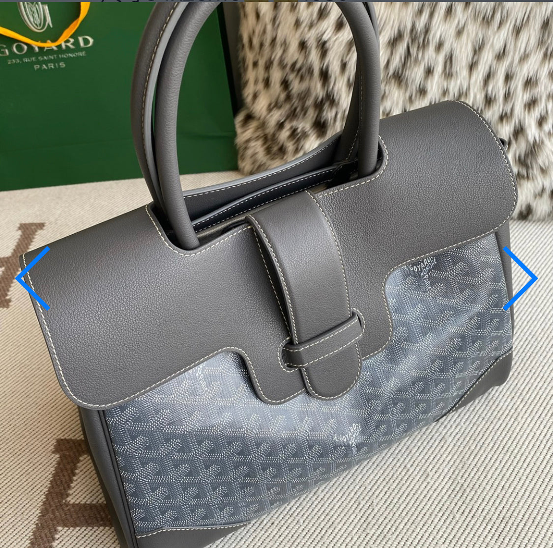 Saigon grey invoice tote bag