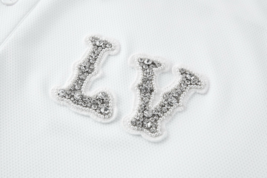 Poloshirt mit besticktem LV-Patch