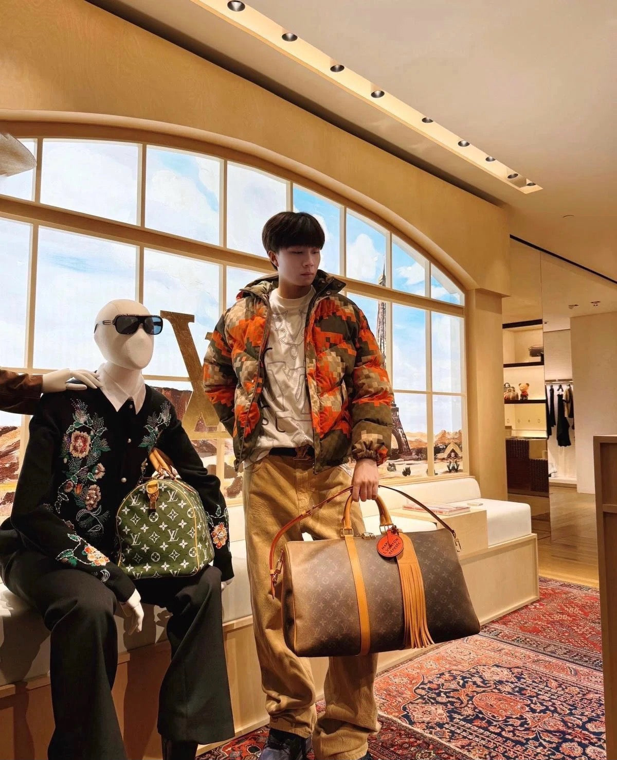 Doudoune imprimée lv