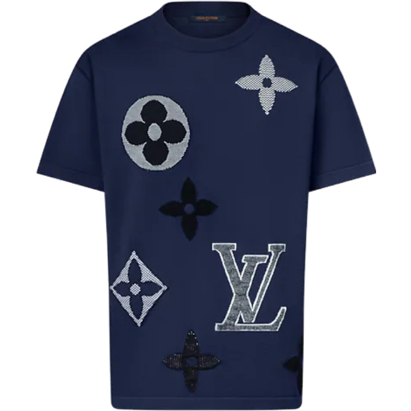 Tee shirt Monogram maille à col rond 10/10