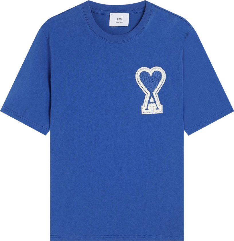 T-shirt bleu à logo ami de cœur bleu