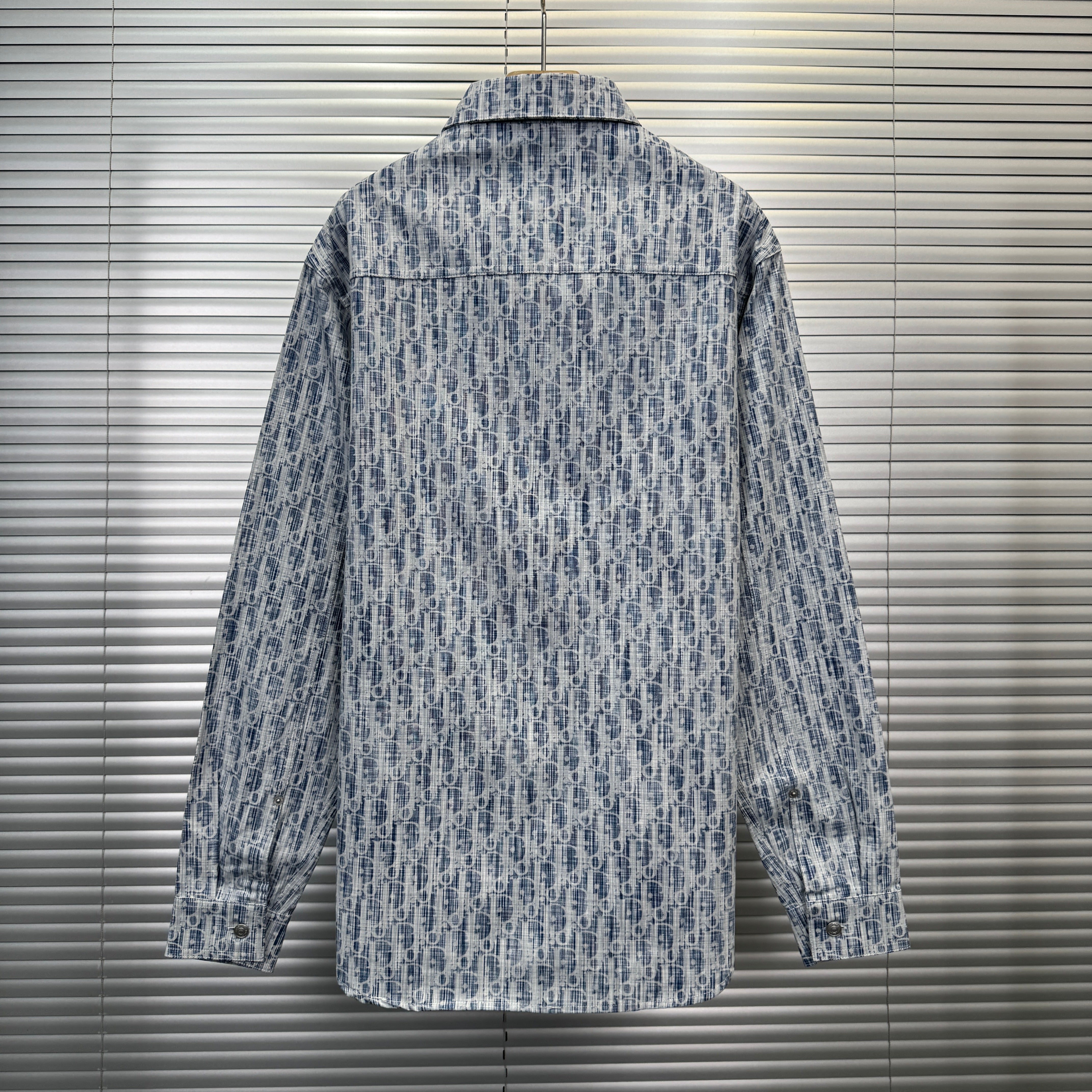 Surchemise Denim CD Oblique coton bleu et blanc