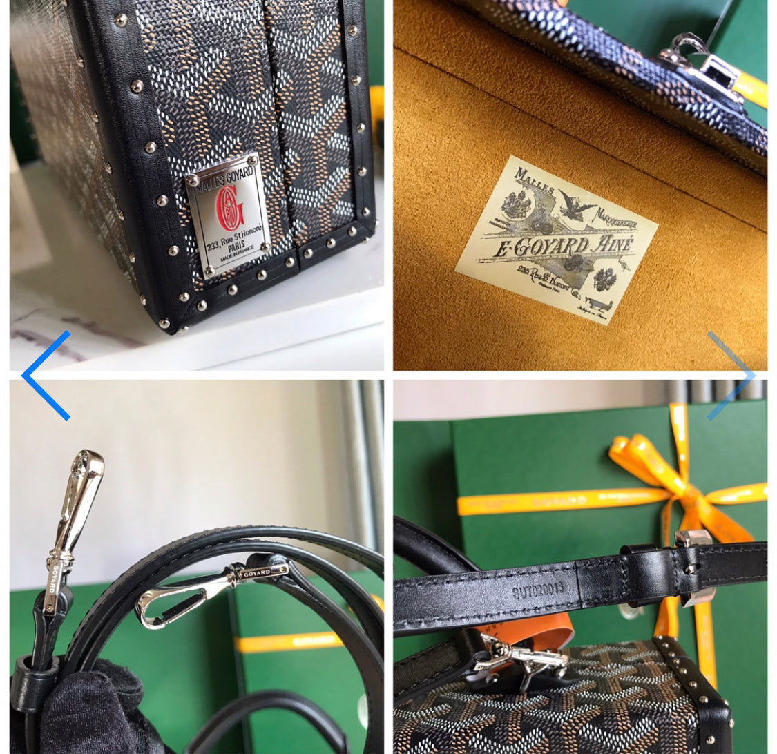 Black invoice trunk bag