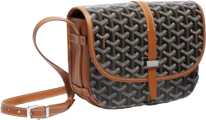 Vintage Belvedere leather brown invoice bag