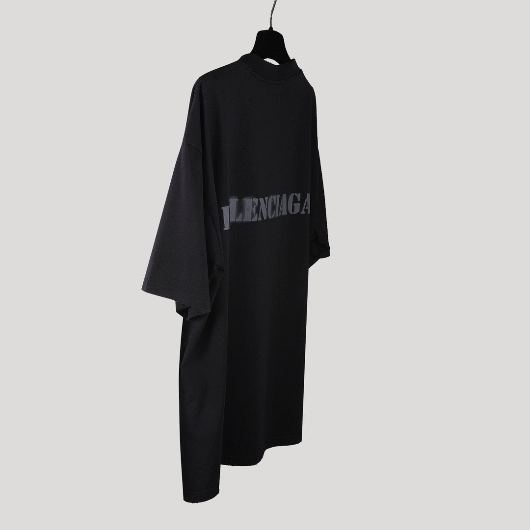 T-SHIRT STENCIL TYPE FIT MEDIUM EN NOIR