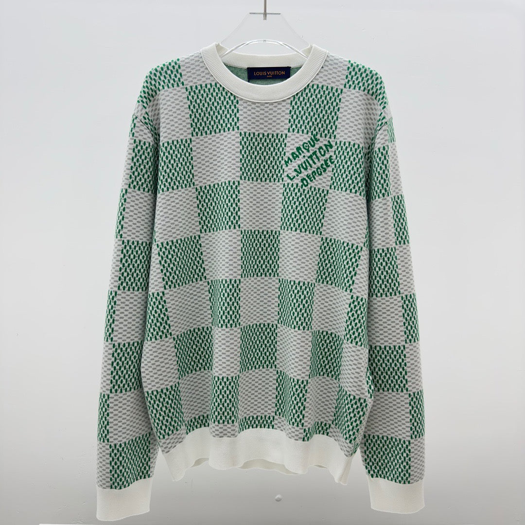 Damier-Sweatshirt aus Baumwolle