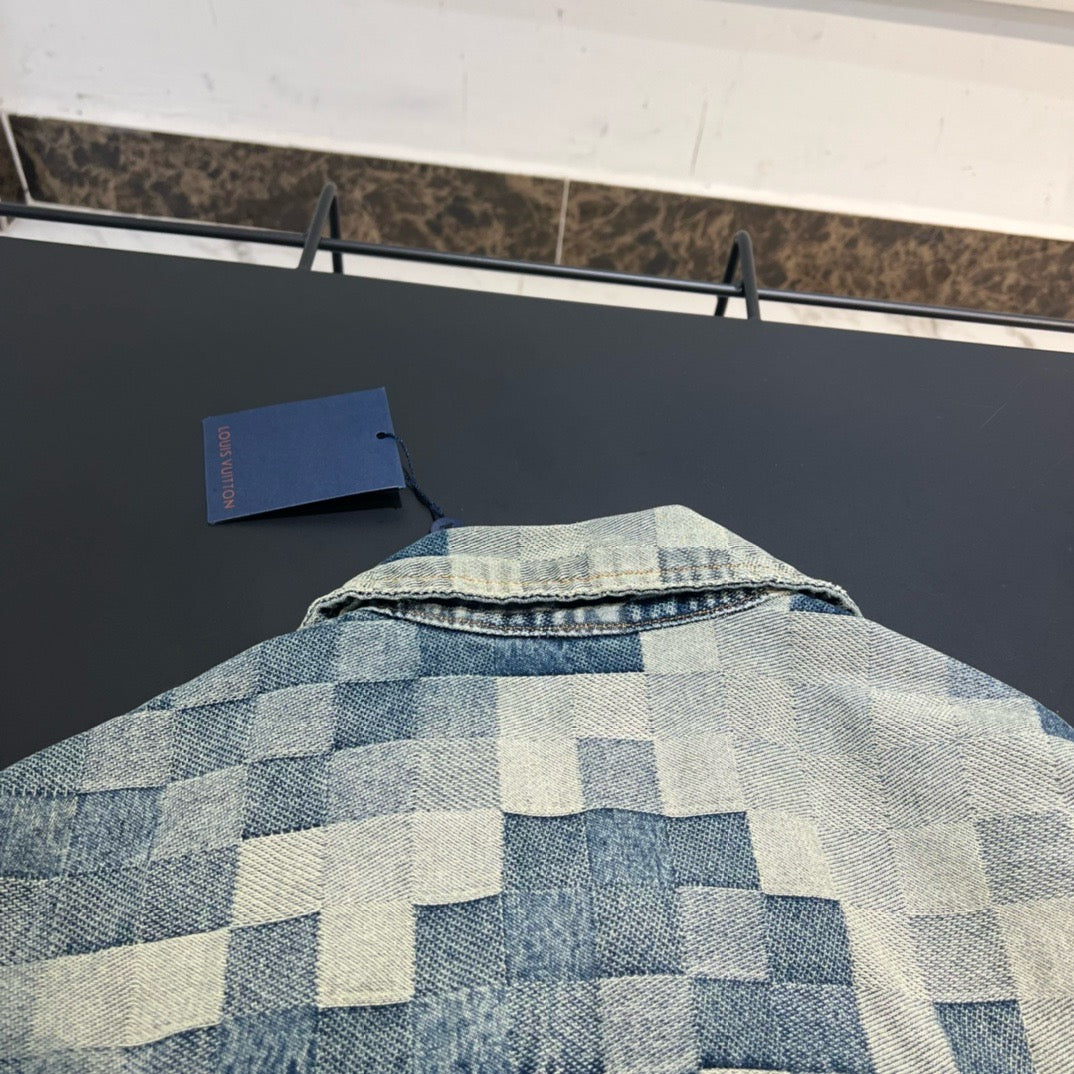 Veste blouson denim lv monogram
