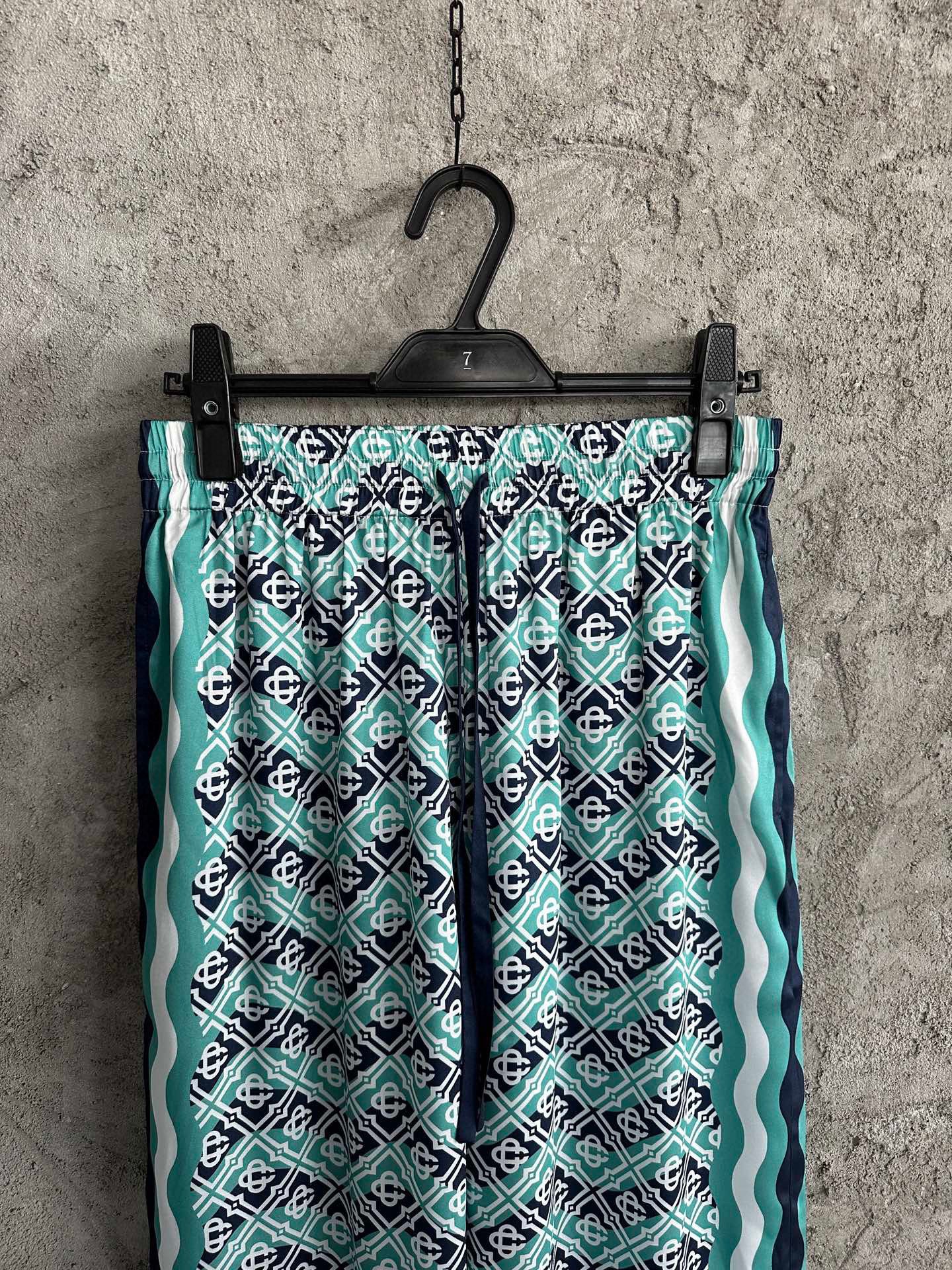 MONOGRAM WAVE LONG SLEEVE SILK SHIRT CASA