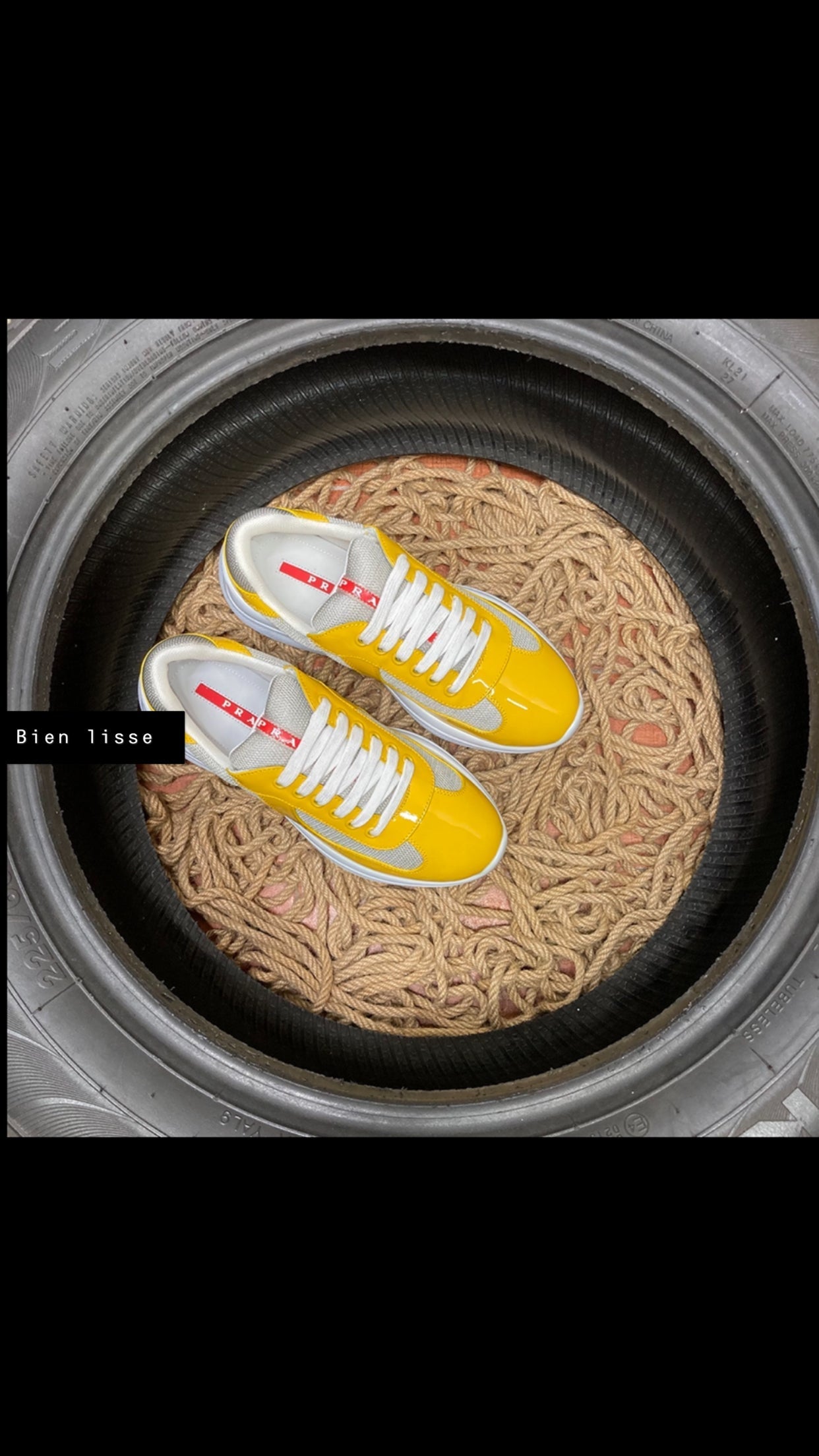Sneakers Prd America ´ s Cup tissu bike lisse yellow