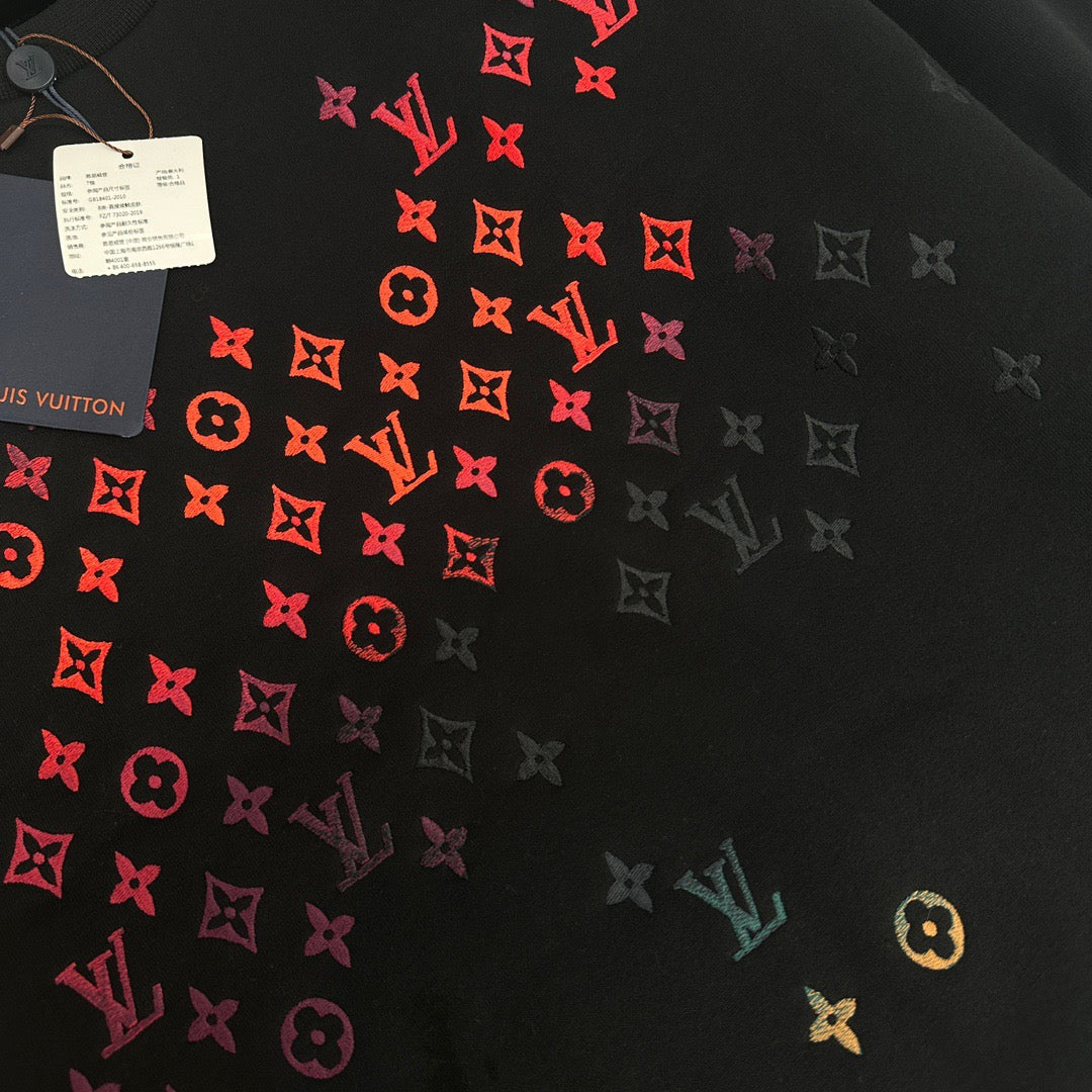 Sweat brodé en coton lv