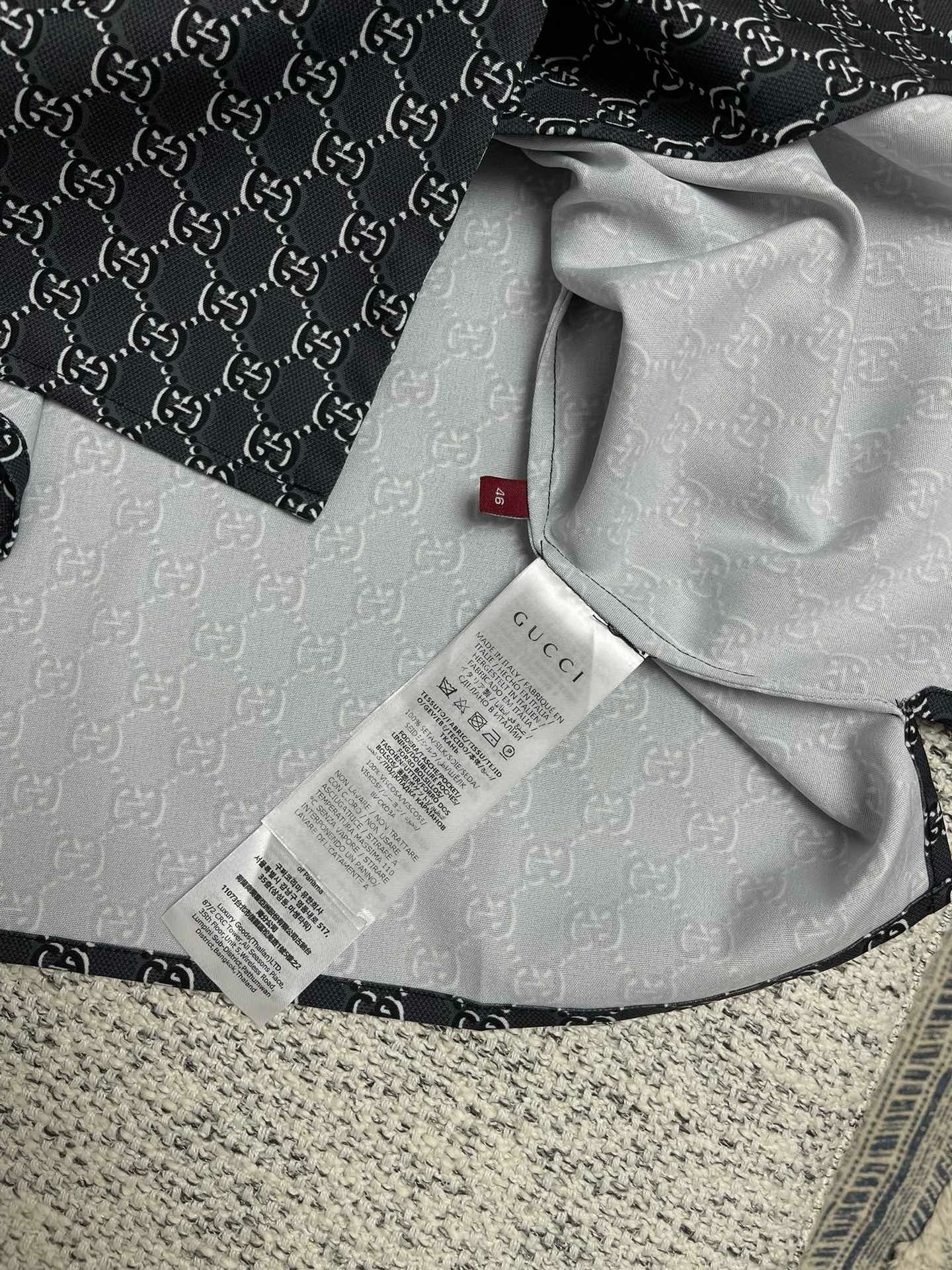 ENSEMBLE CHEMISE EN SOIE AVEC GG SHADOW