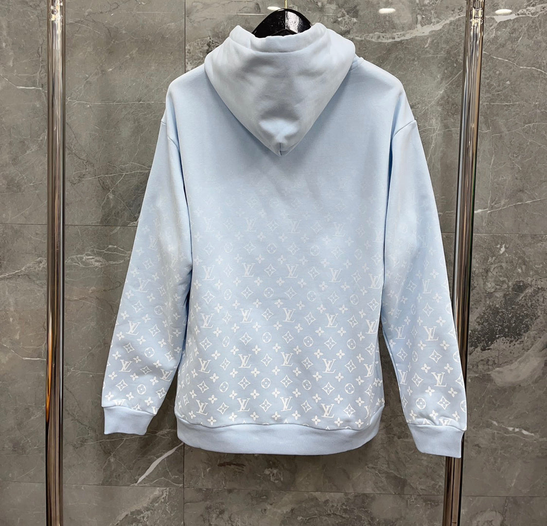 Sweat Lv facture blue sky / white