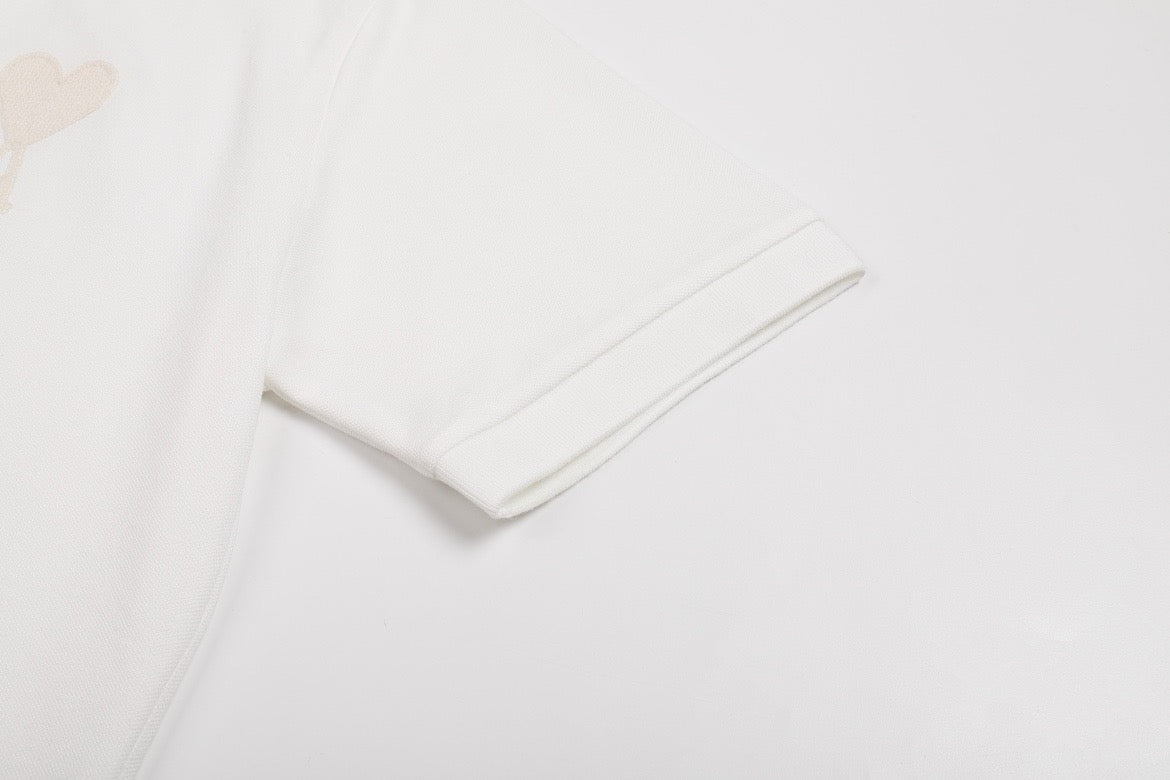 Polo blanc à petit logo ami de cœur blanc