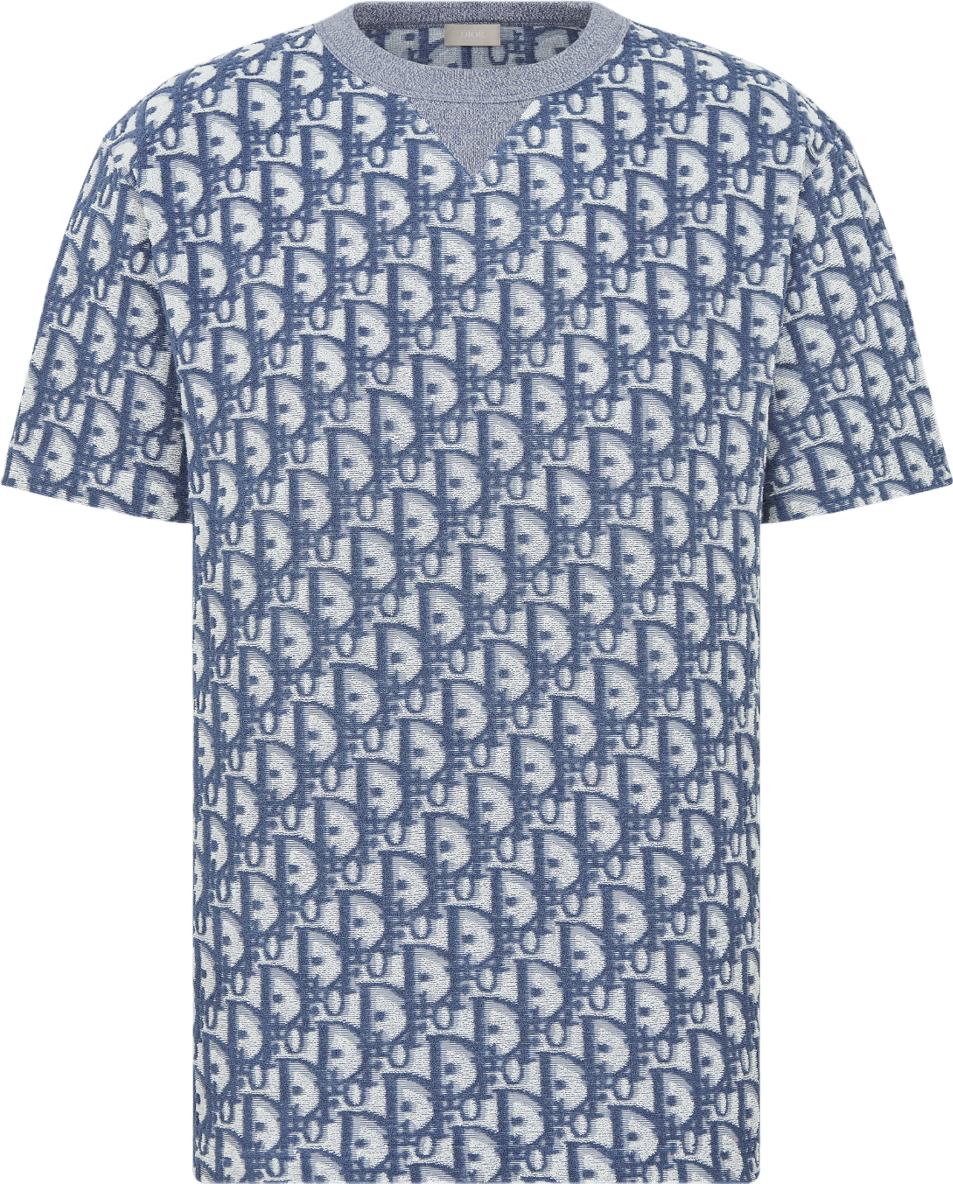 T-shirt cd Oblique, coupe relax bleu