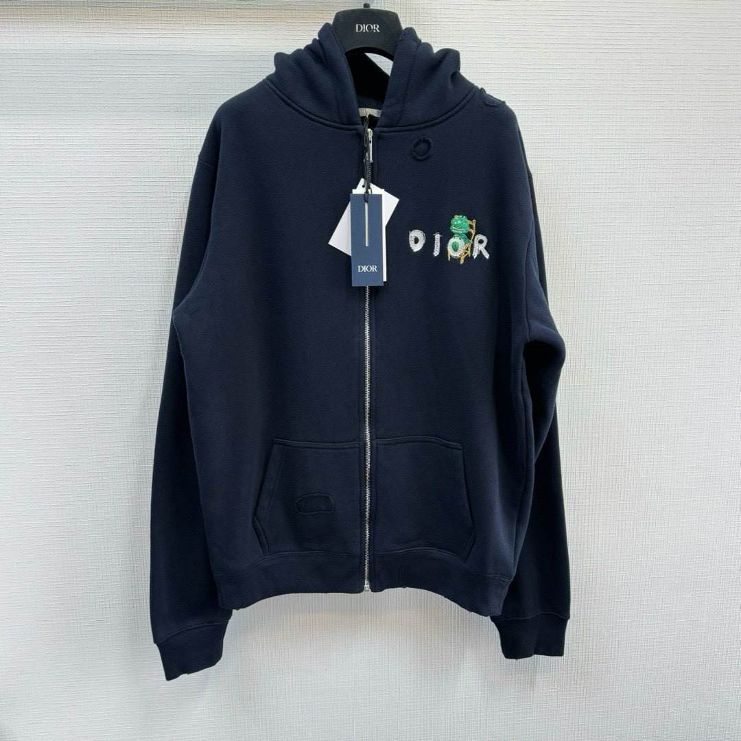 Sweatshirt à capuche zippé CD & OTANI