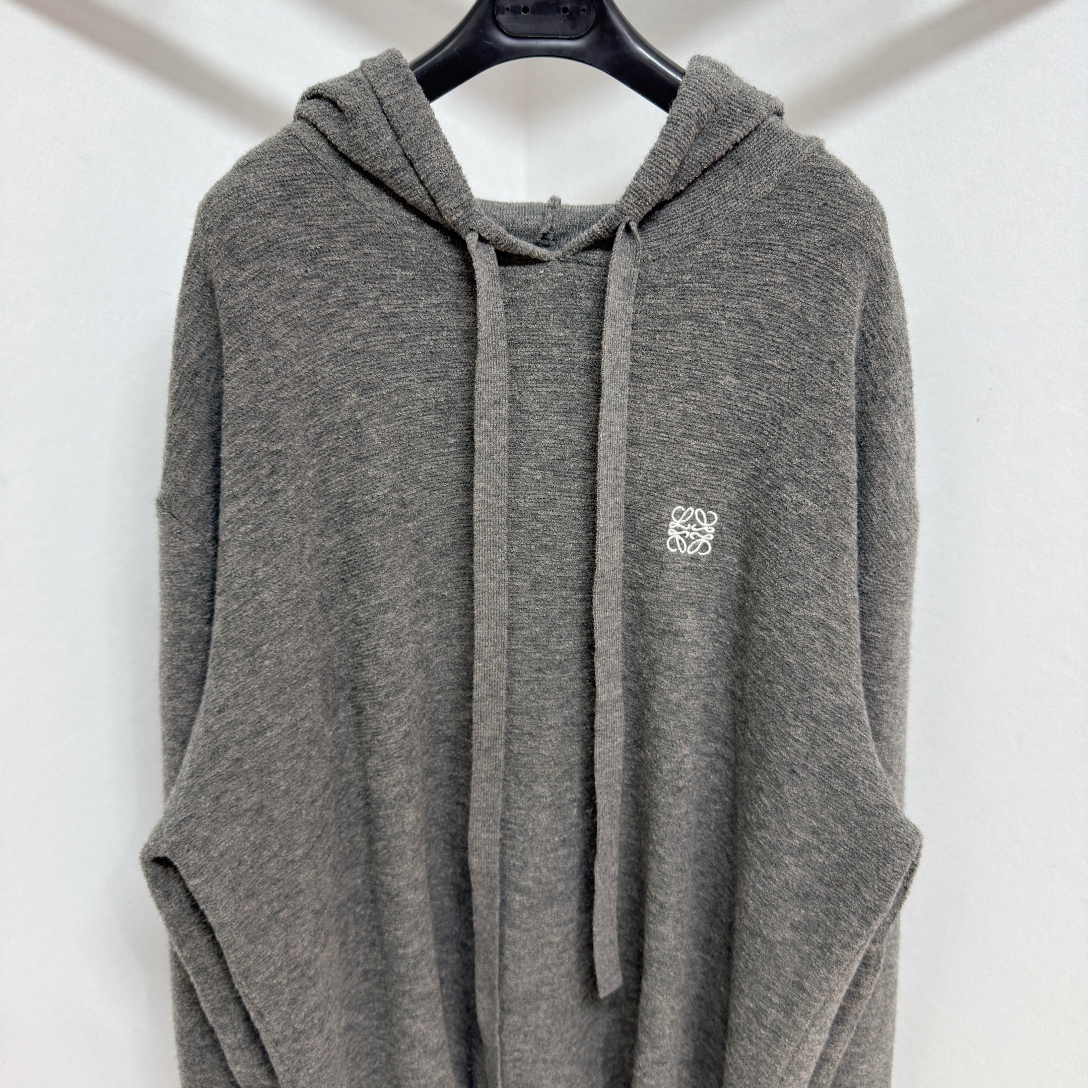 Sweat à capuche en laine Loew gris 10/10