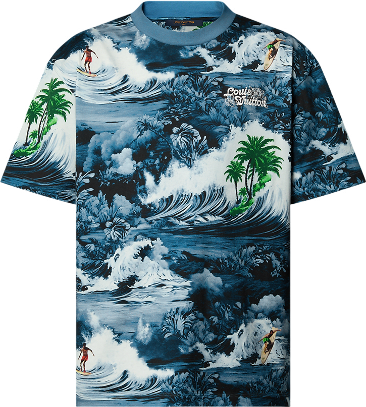 Tee-shirt lv manches courtes imprimé en coton