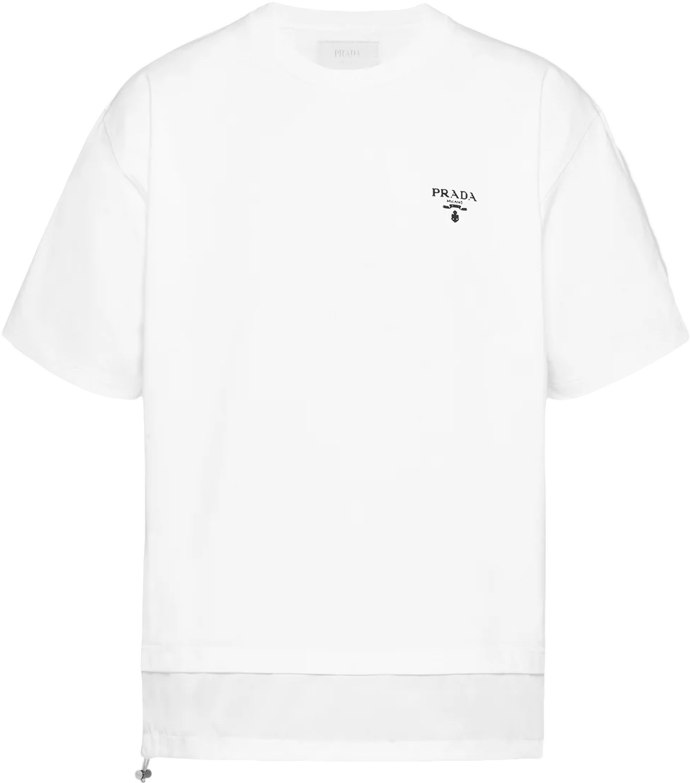 t’logo-print panelled T-shirt PRD
