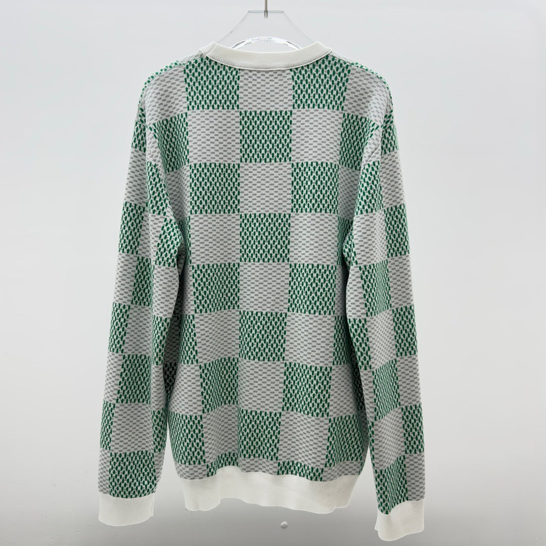 Damier-Sweatshirt aus Baumwolle