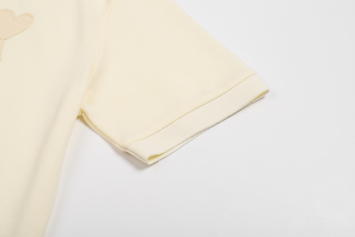 Polo beige à petit logo ami de cœur beige