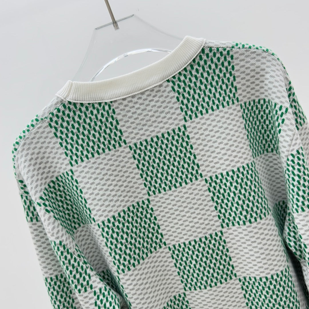 Damier-Sweatshirt aus Baumwolle