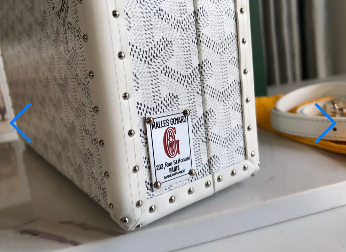 White invoice trunk bag