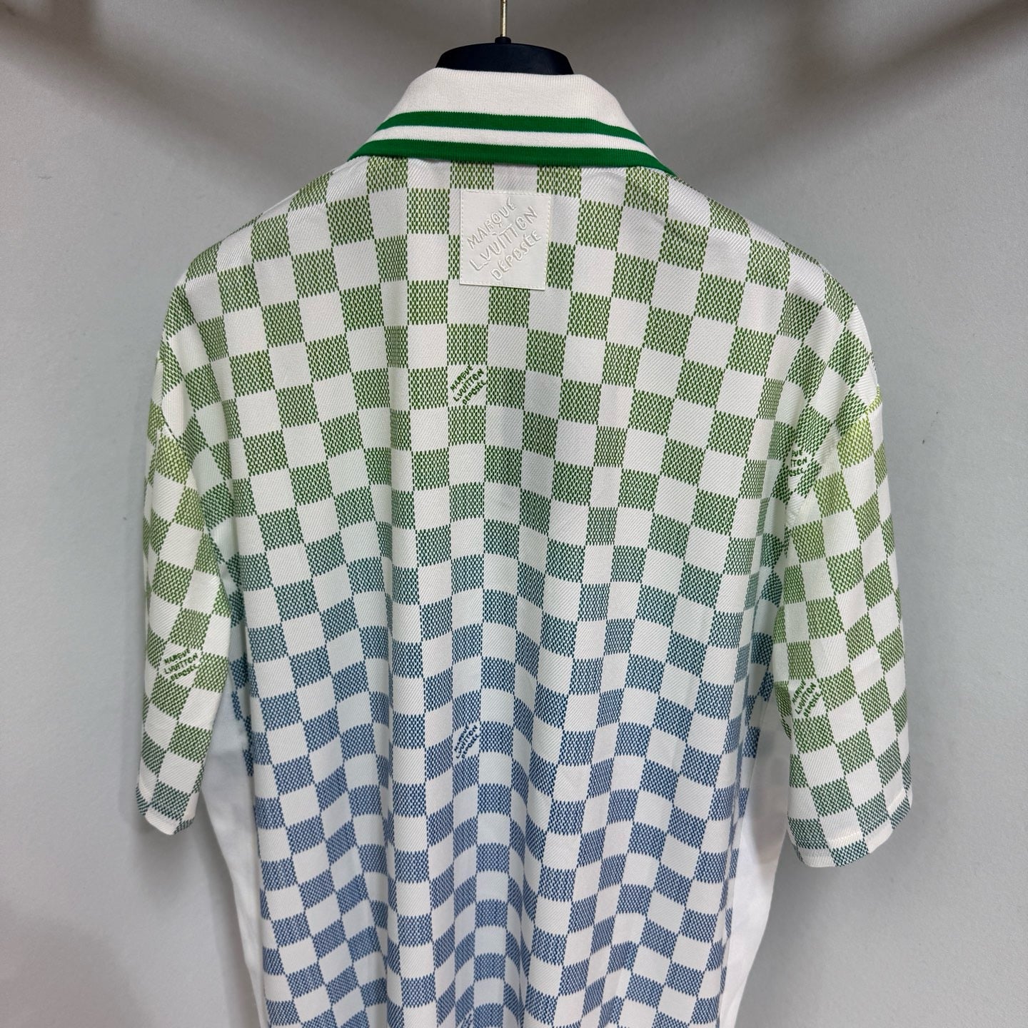 Ensemble imprimé Damier Gradient en soie
