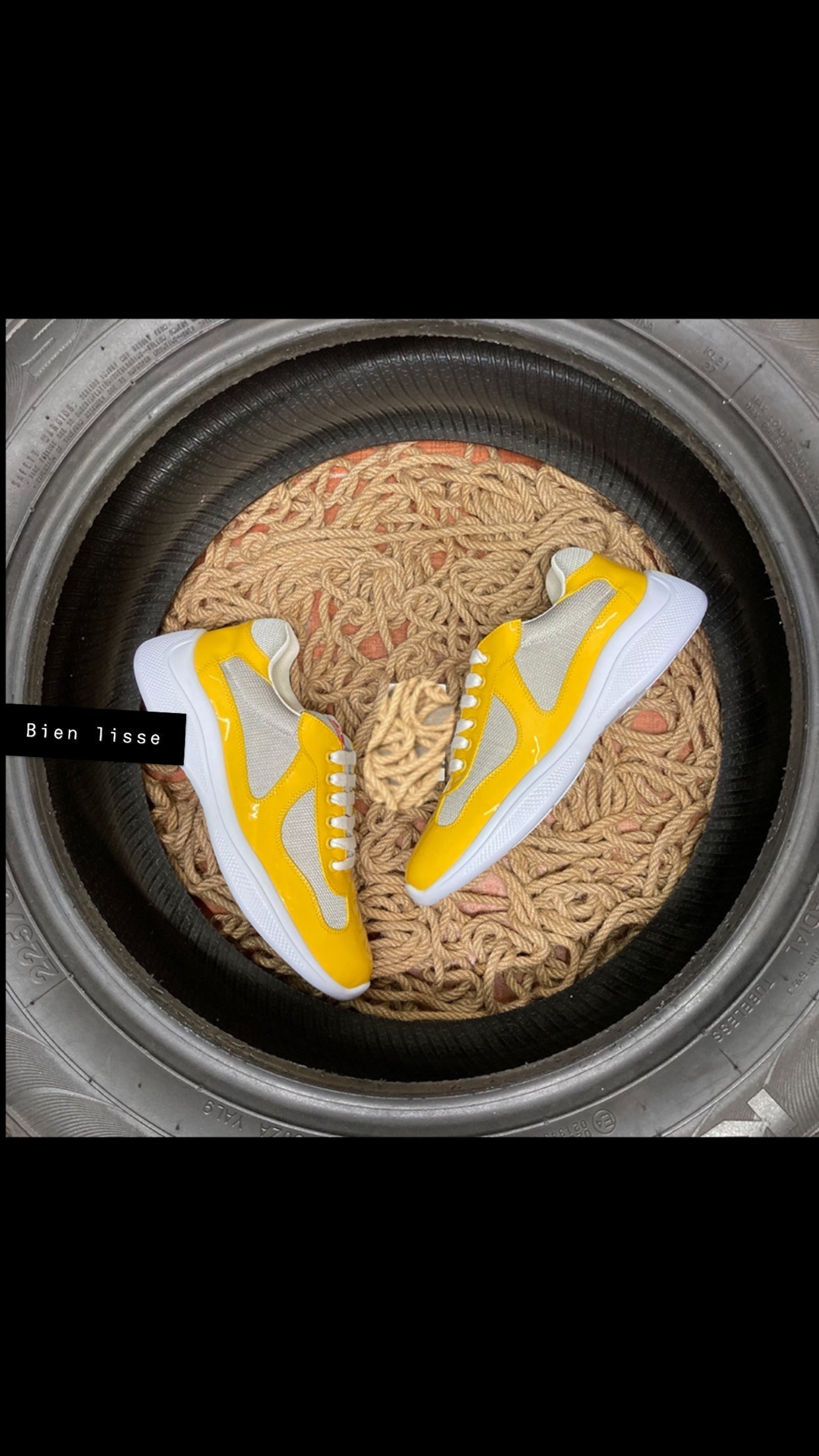 Sneakers Prd America ´ s Cup tissu bike lisse yellow