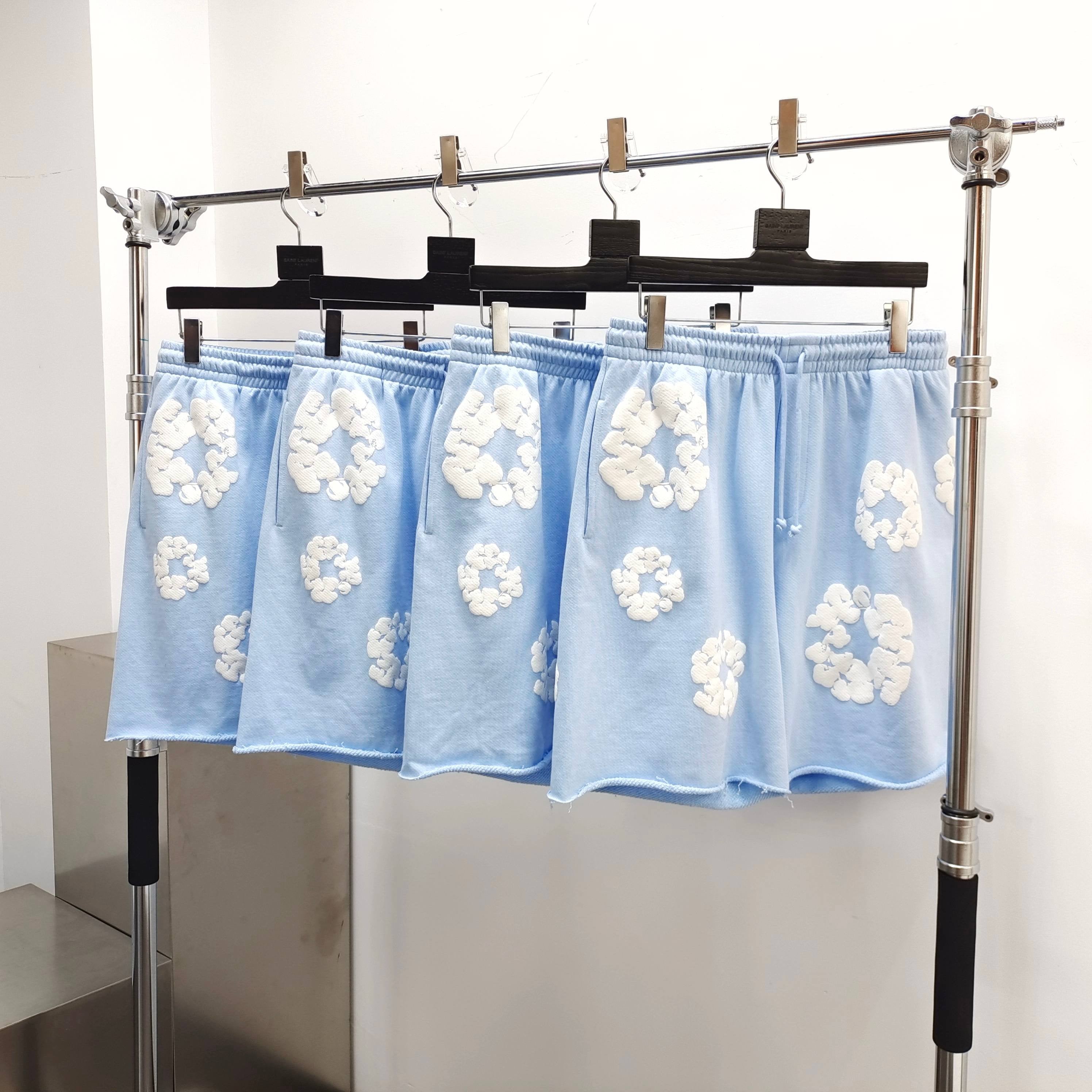 Denim Trs - short en Coton à imprimé graphique - bleu ciel