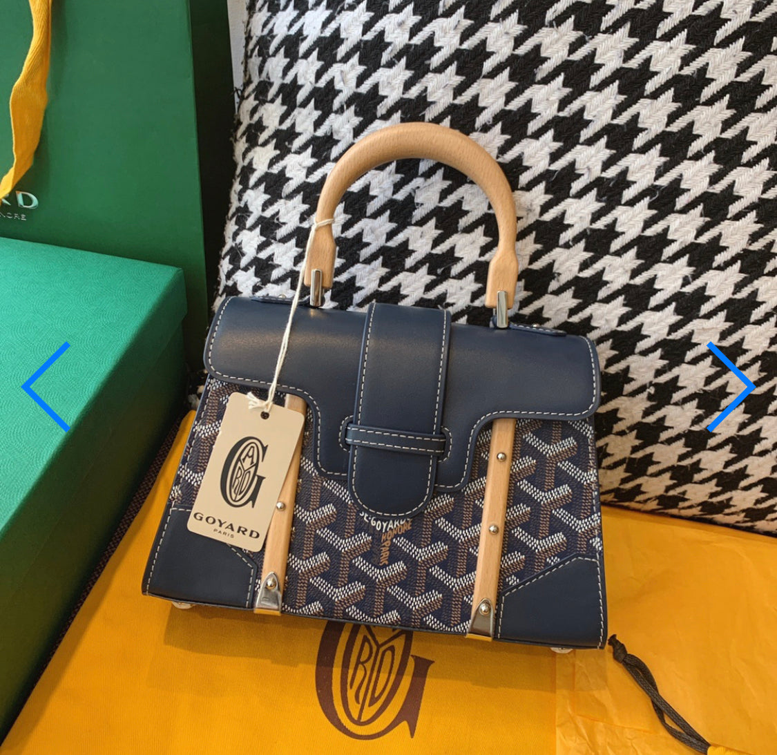 Sac Saigon mini blue navy facture