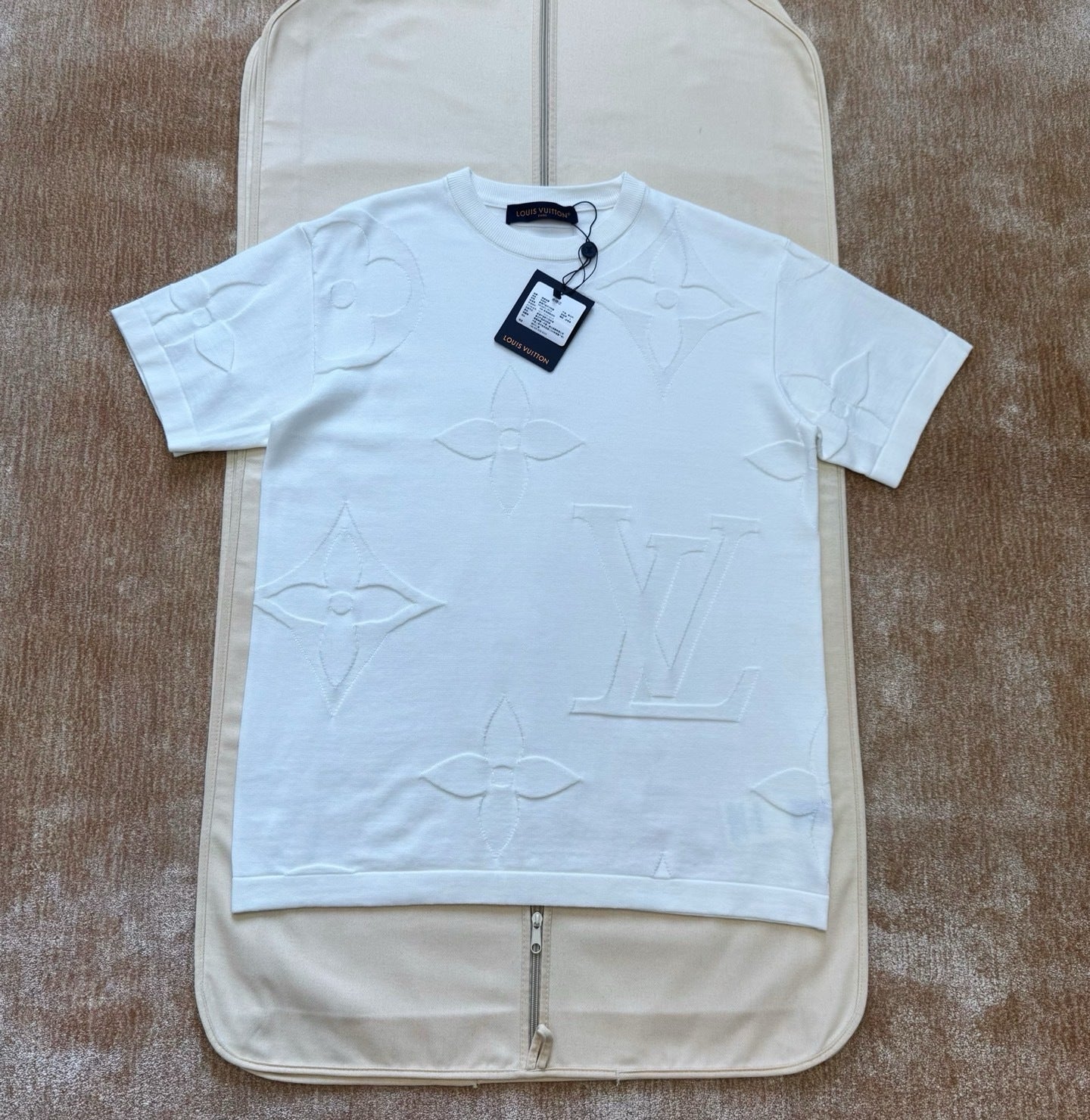 TEE shirt brodé Monogram en coton lv