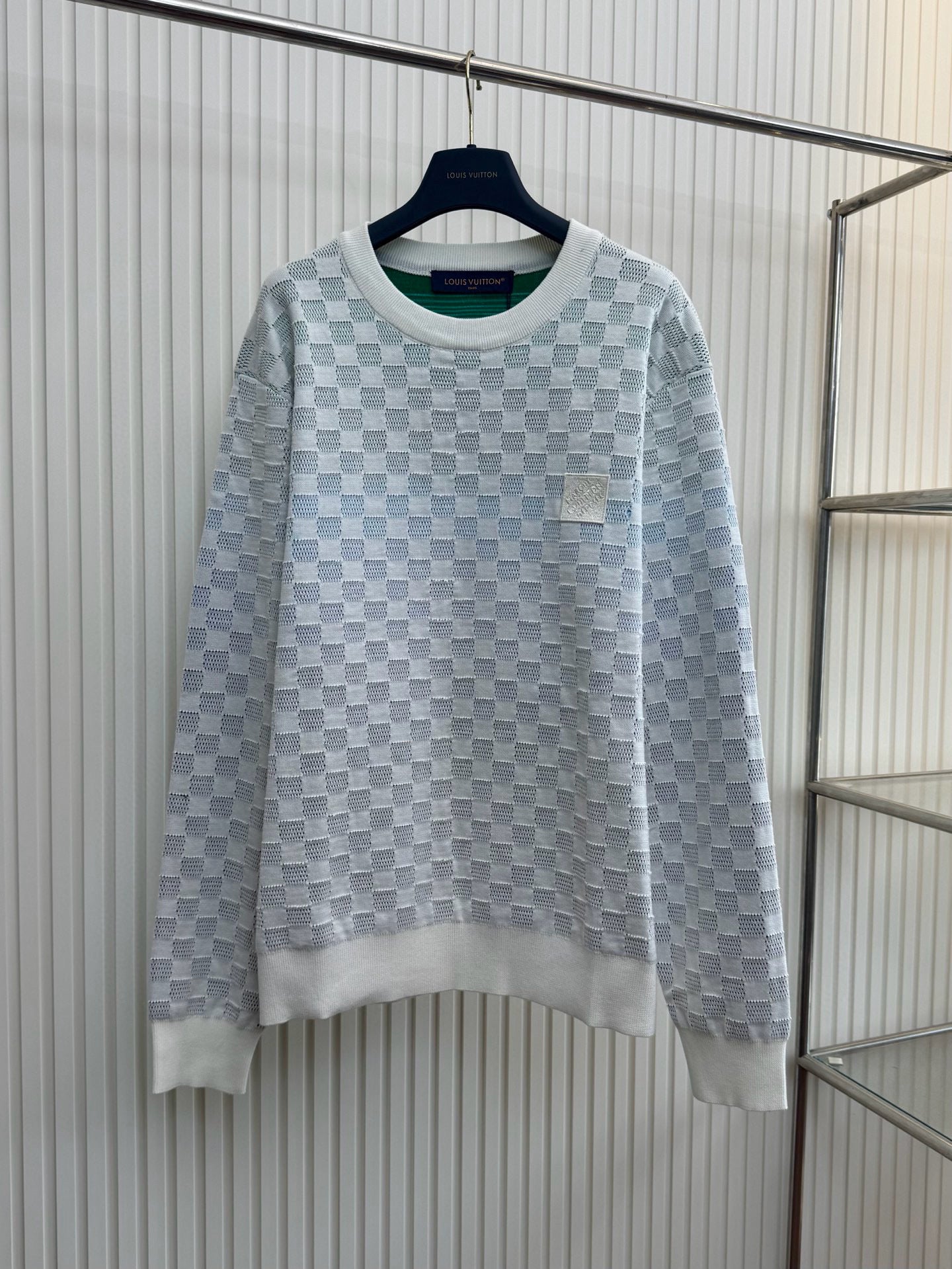 Sweat lv Damier Gradient Jacquard Pullover Multicolor