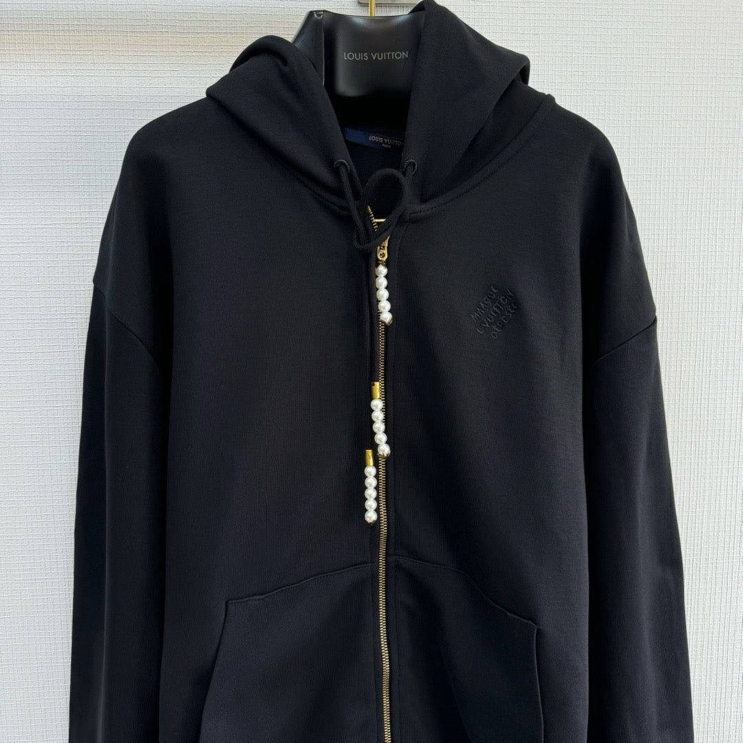 Lv Jersey embroidered sweatshirt