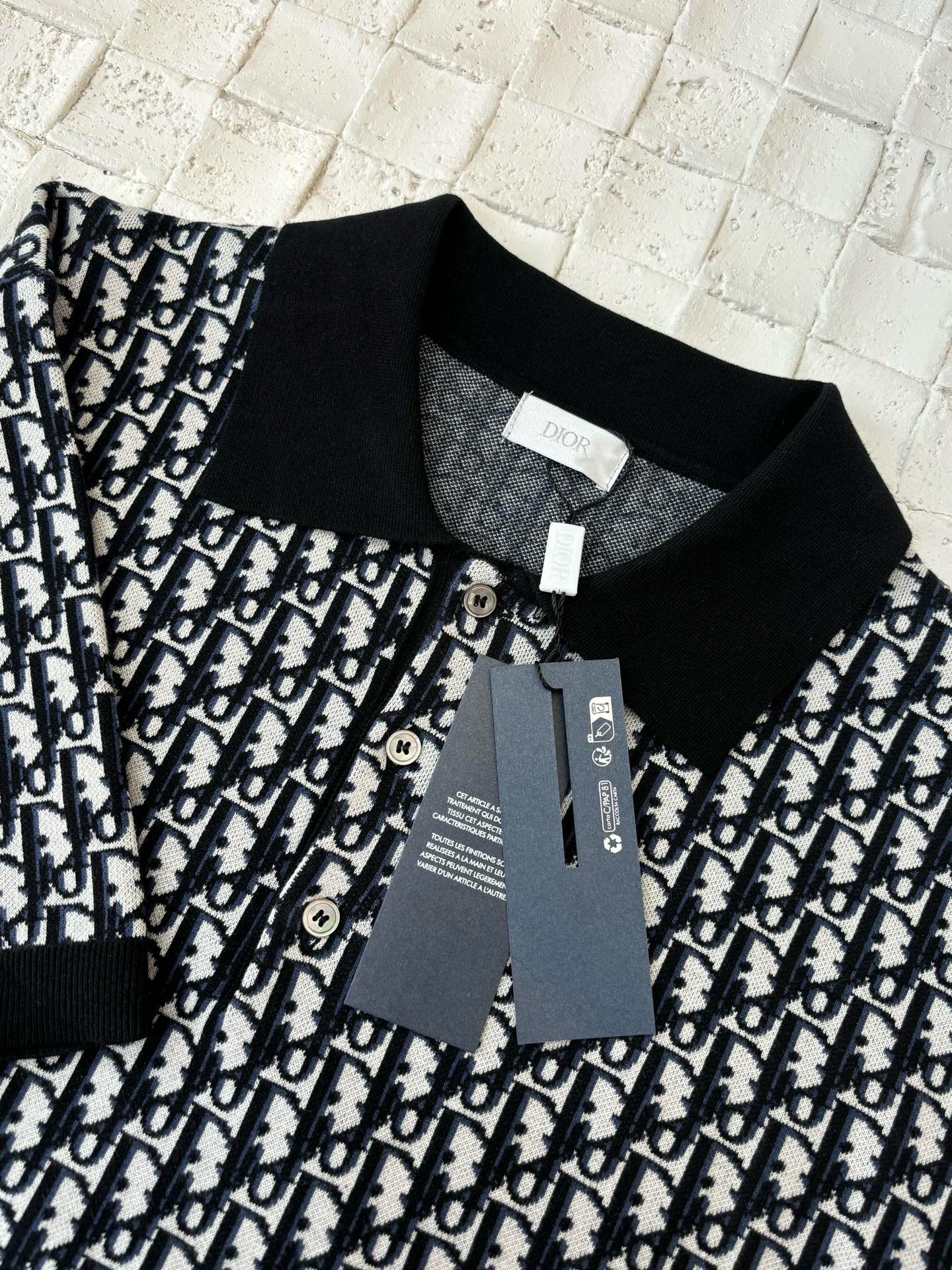 Polo CD oblique coton Jacquard