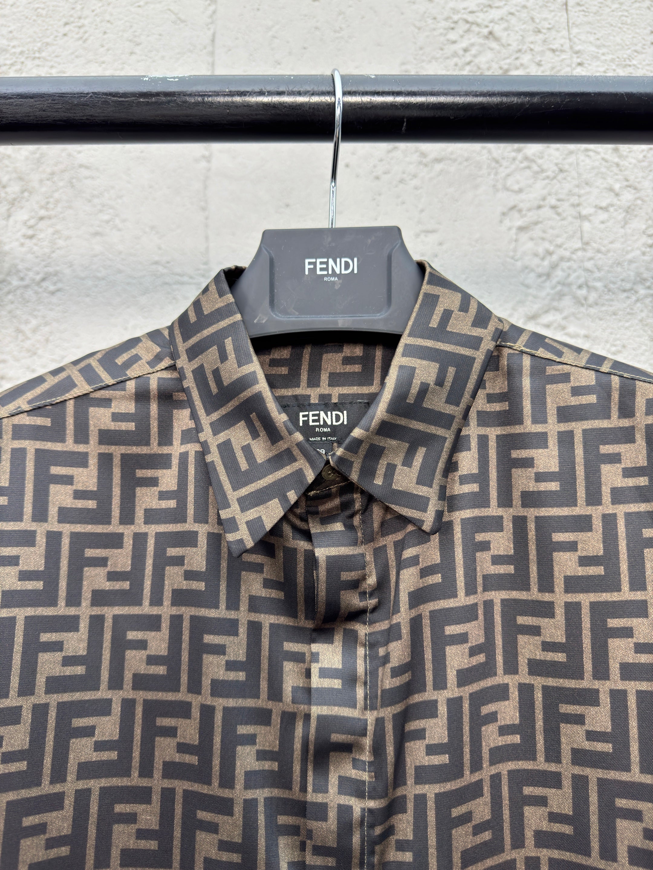 Chemise soie marron FF