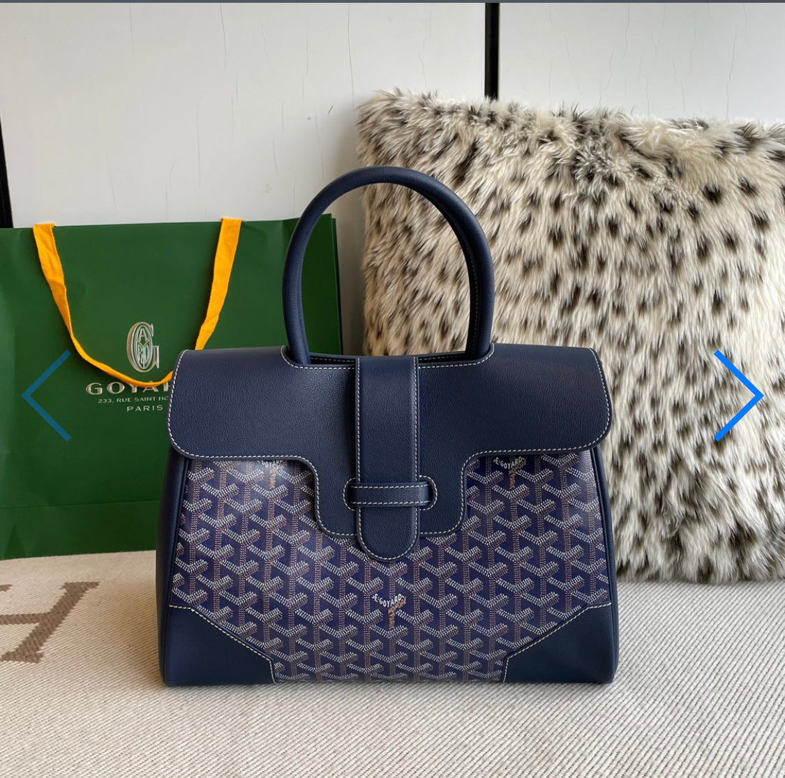 Sac cabas Saigon Blue navy facture