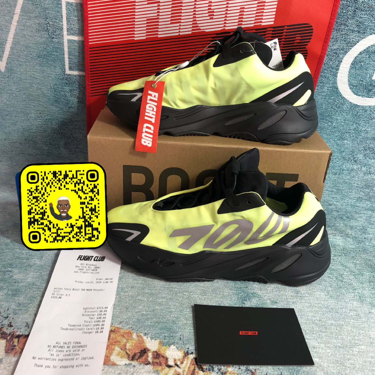 ADD Boost 700 MNVN Phosphor Flight club Authentification ✔️ 1:1 factures