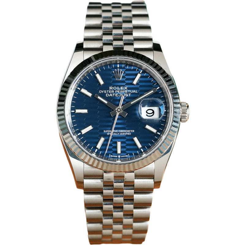 Date J “ fond cannelée bleu ”