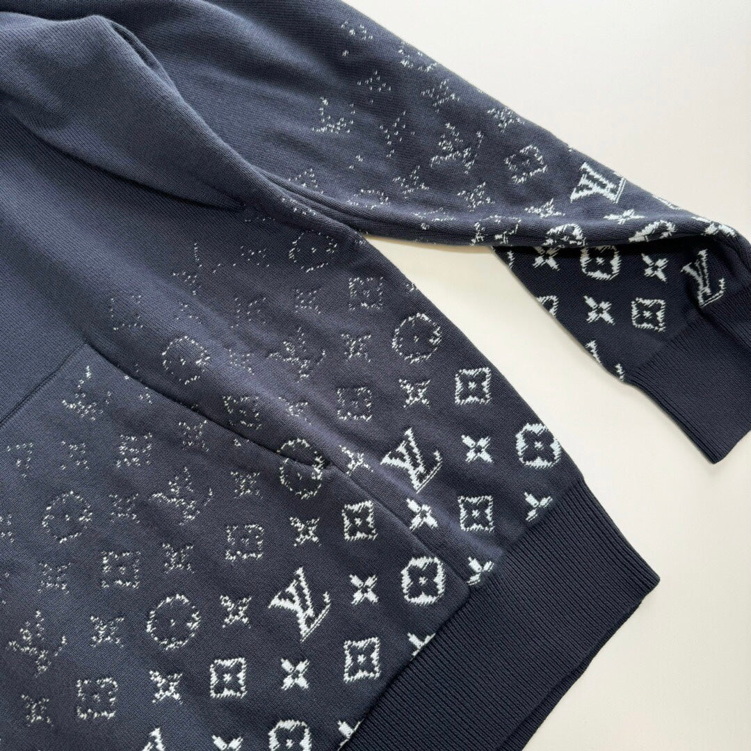 Sweatshirt à capuche en coton Monogram Gradient lv