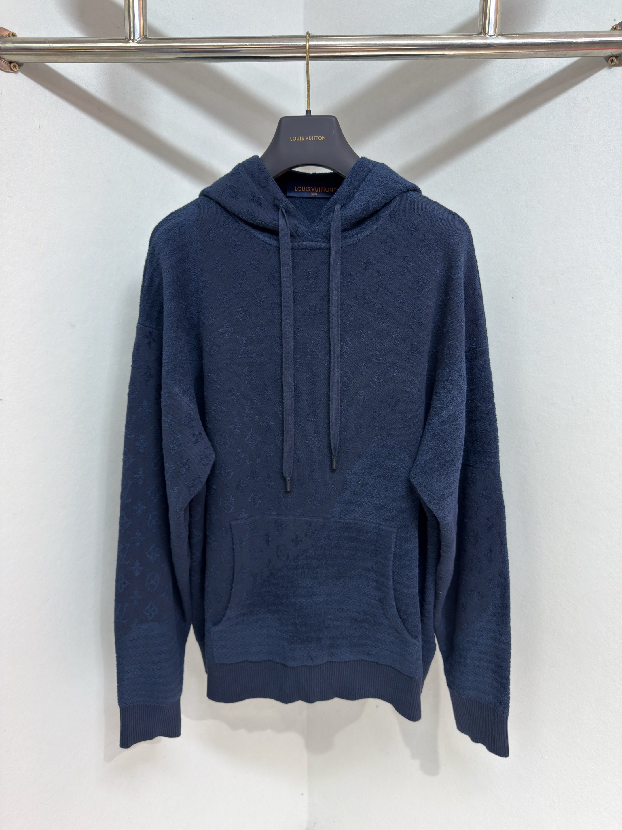 Sweat Jacquard Lv bleu nuit