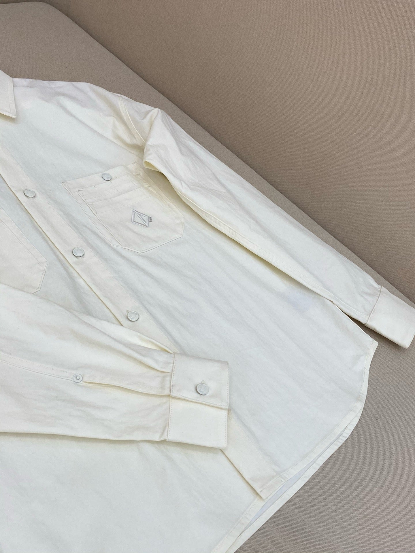 Chemise CD Diamond Twill de coton blanc