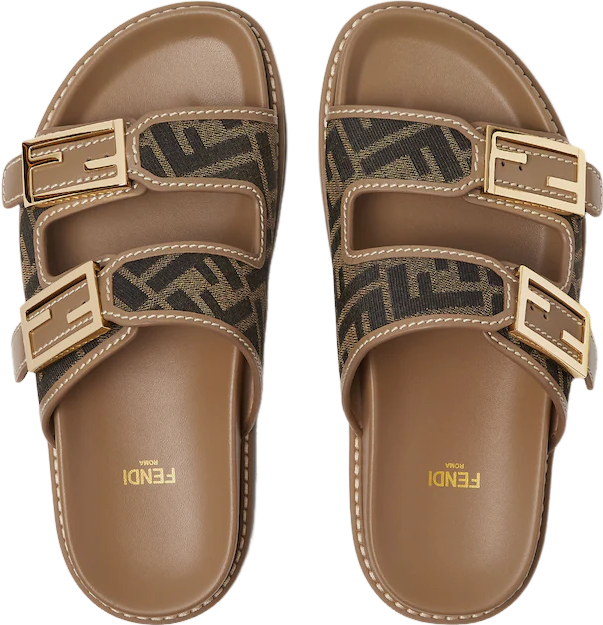 FND Feel Sandales en tissu FF marron