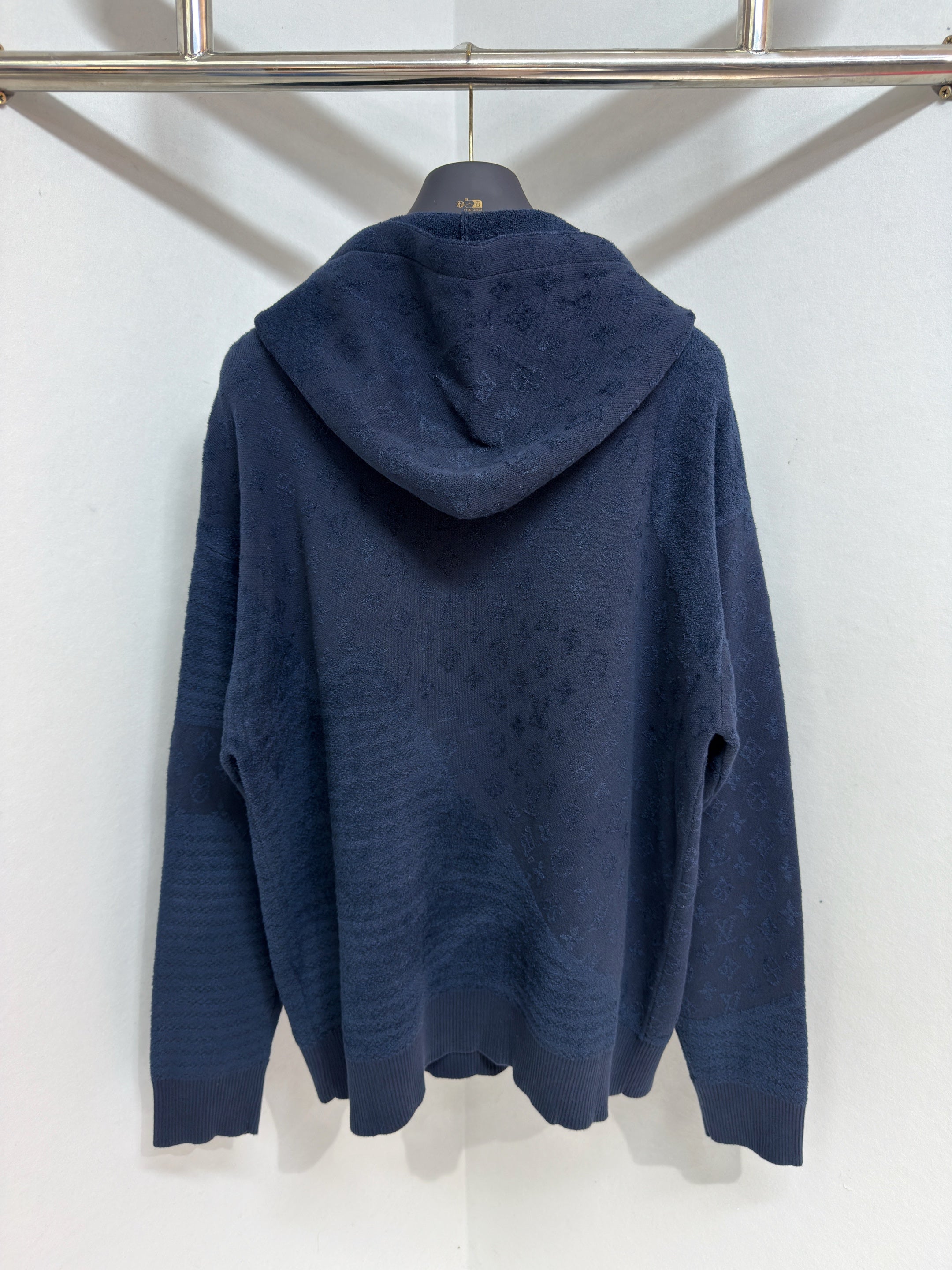 Sweat Jacquard Lv bleu nuit